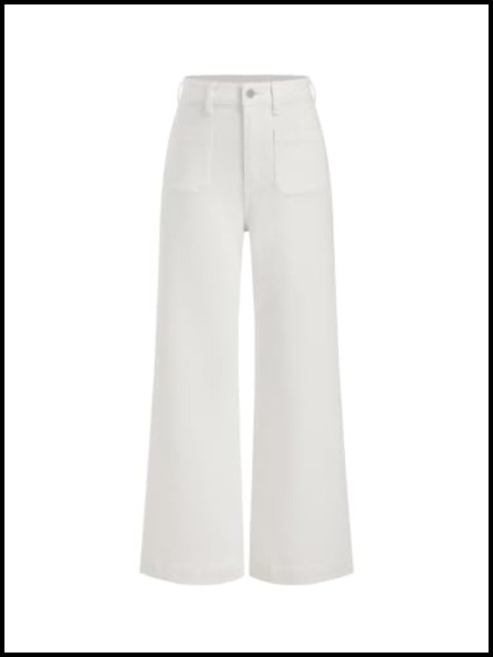 Wide Leg Cropped High Rise Flared Stretchy Denim Jeans